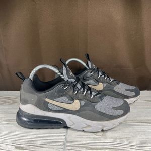 Nike Air Max 270 React Black Vast Gray Low Top Shoe Athletic Sneaker Womens 7.5